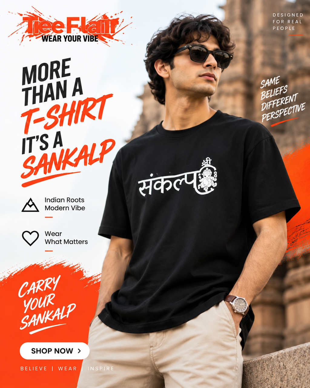 Sankalp Ganesha Graphic T-Shirt – Black