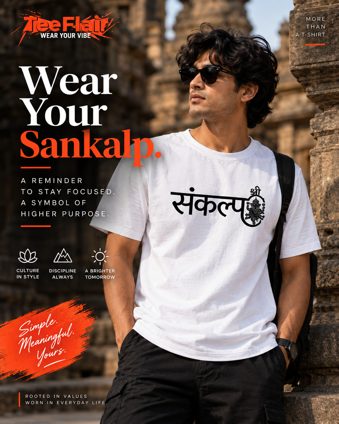 Sankalp Ganesha Graphic T-Shirt – White