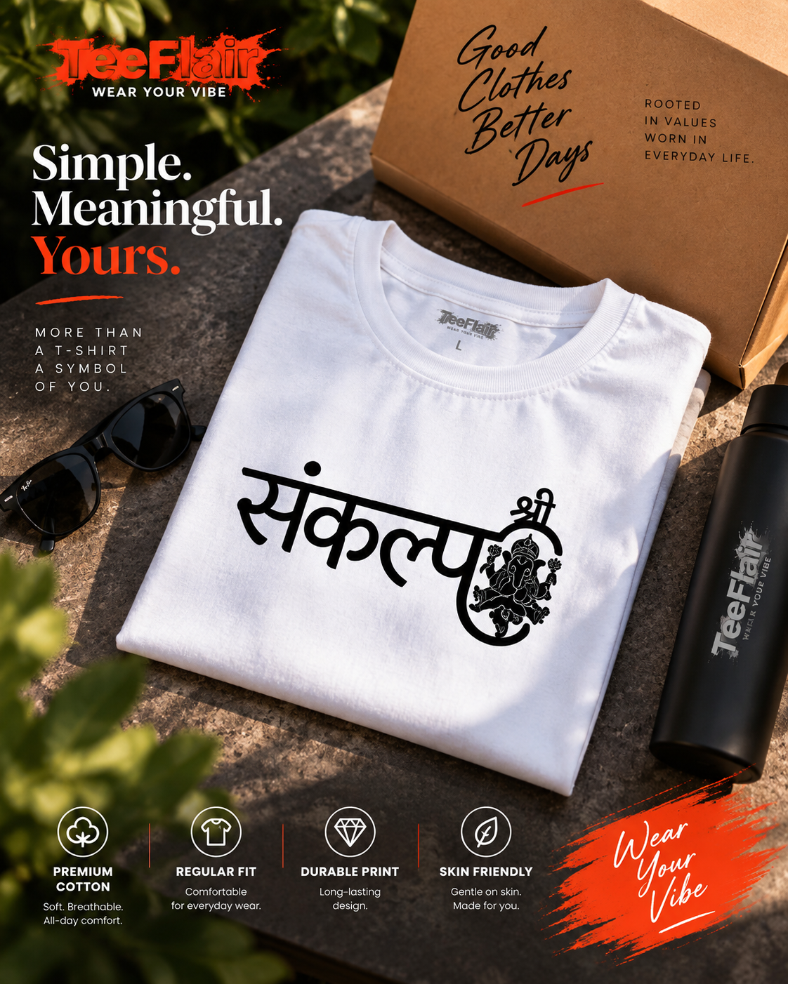 Sankalp Ganesha Graphic T-Shirt – White